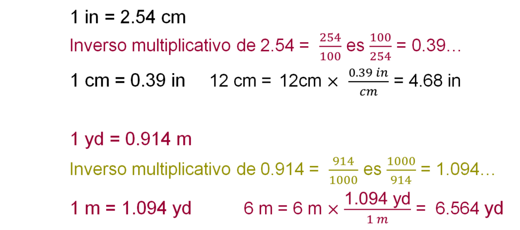 1 metro cuantas pulgadas tiene