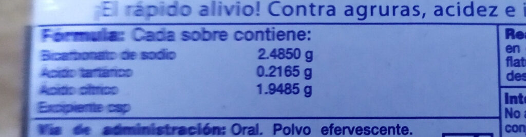 cuantas calorias tiene la sal