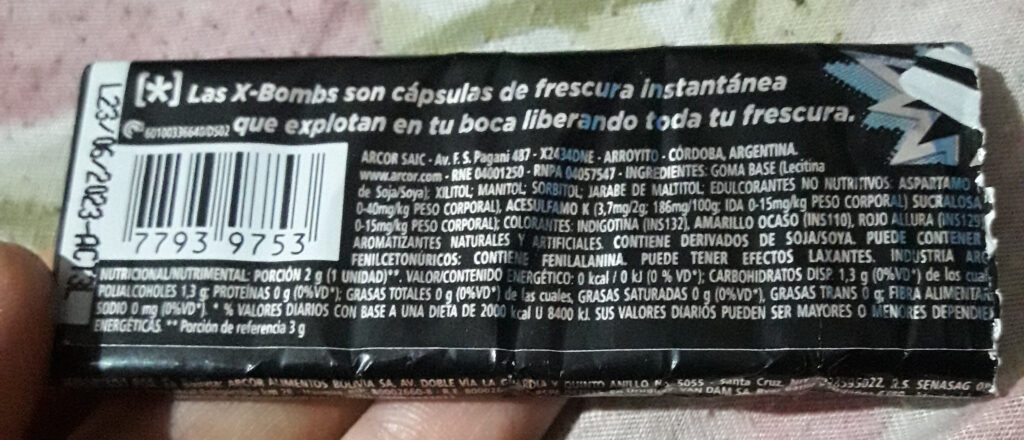 ¿Cuántas calorías tiene un chicle? 2 cuantas calorias tiene un chicle