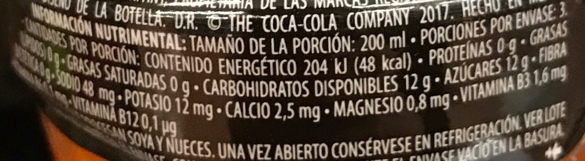 cuantas calorias tiene un powerade