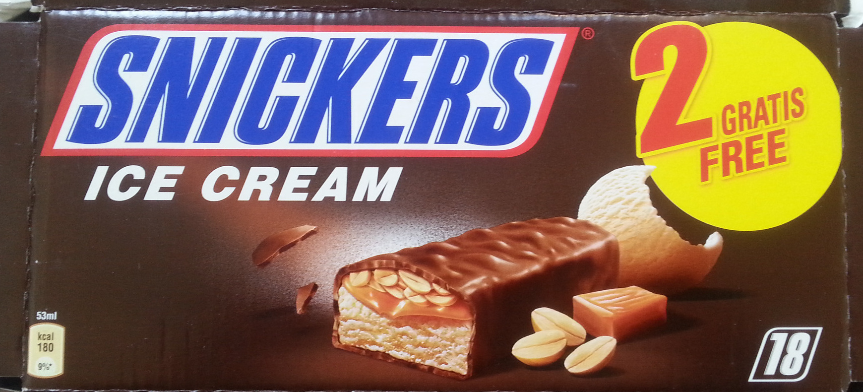 cuantas calorias tiene un snicker