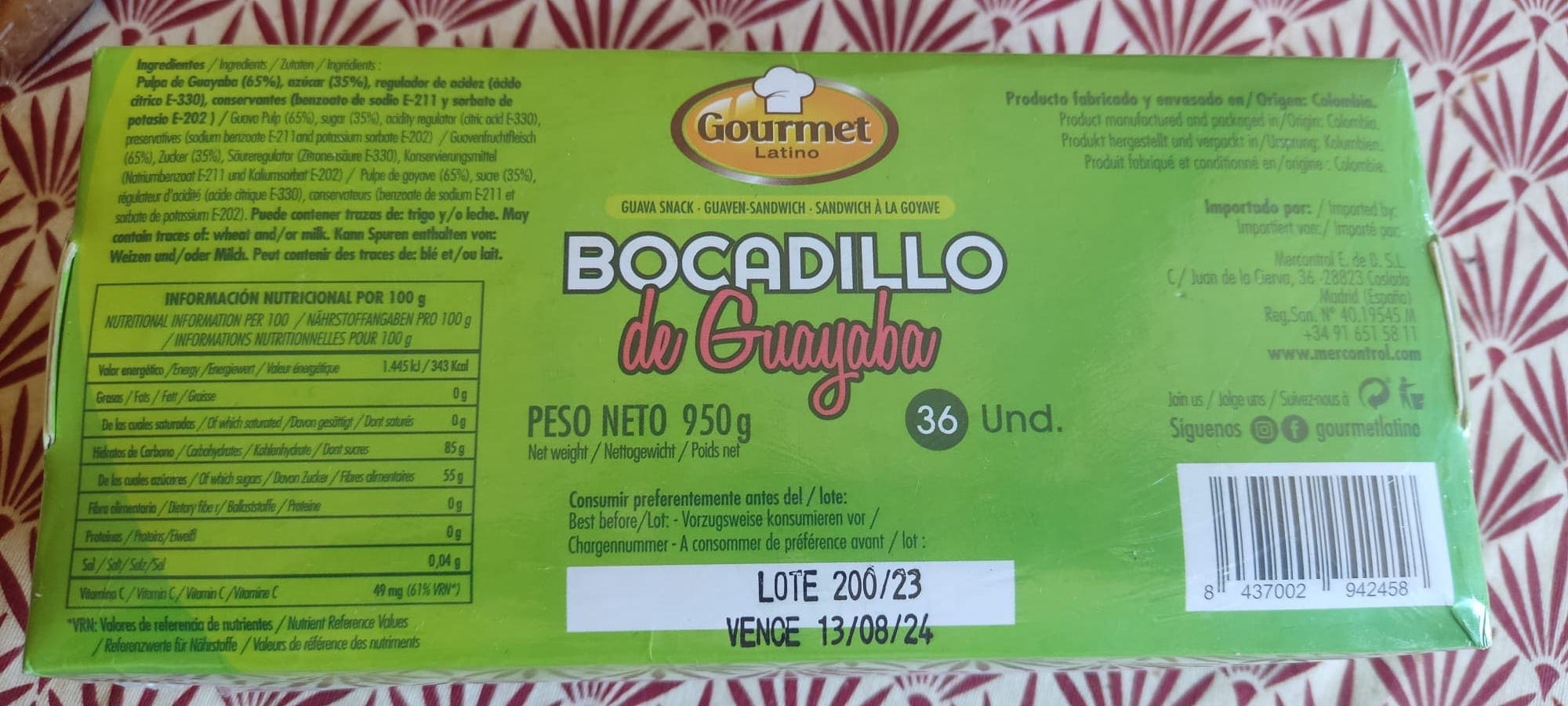 cuantas calorias tiene una guayaba