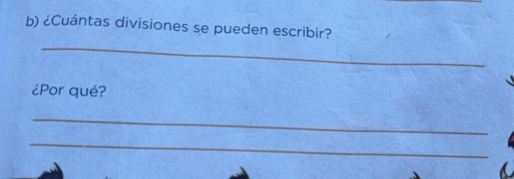 cuantas divisiones se pueden escribir