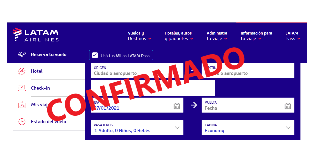 cuantas millas para viajar latam