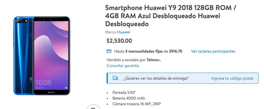 ¿Cuánto cuesta el Huawei Y9? 2 cuanto cuesta el huawei y9