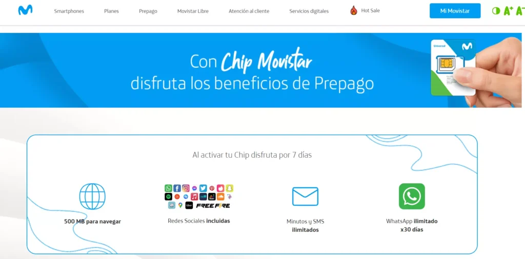 cuanto cuesta un chip movistar
