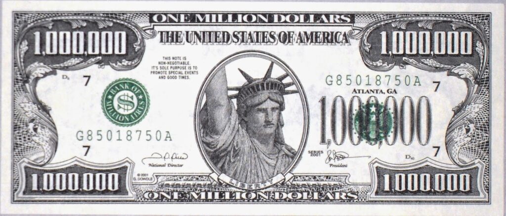 cuanto es 1 millon