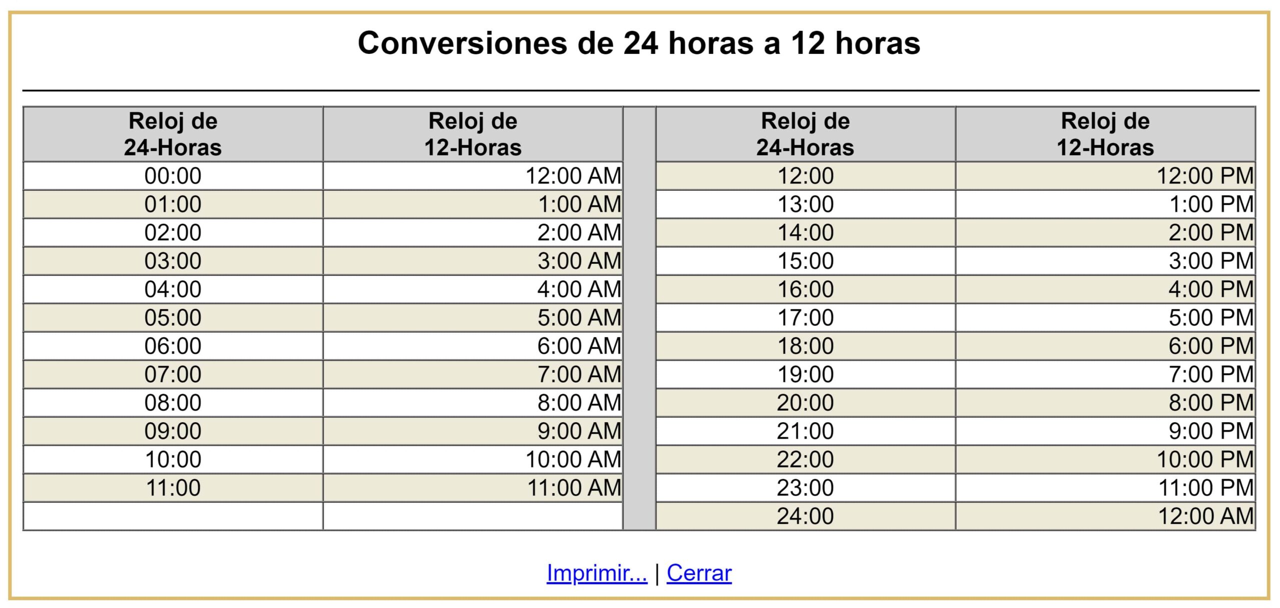 cuanto es 24 horas