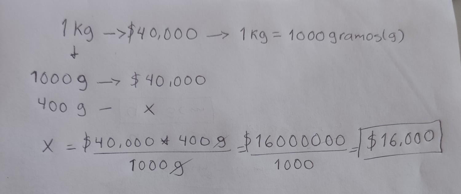 cuanto es 400 gramos