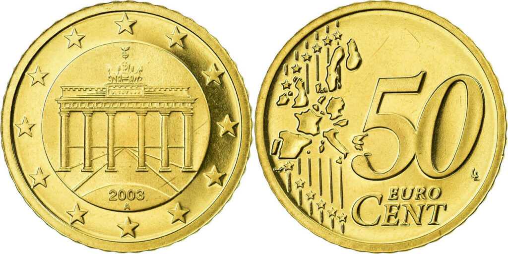 cuanto es 50 centimos de euro