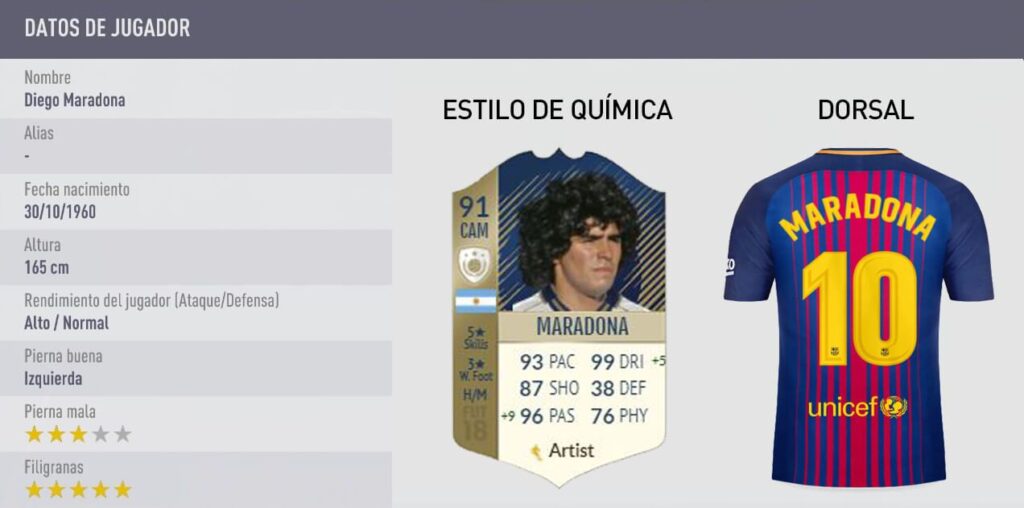 cuanto mide maradona
