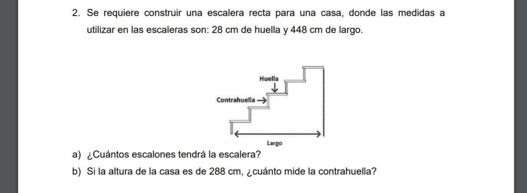 cuanto mide un escalon
