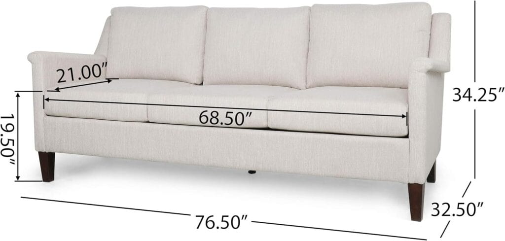 cuanto mide un sofa