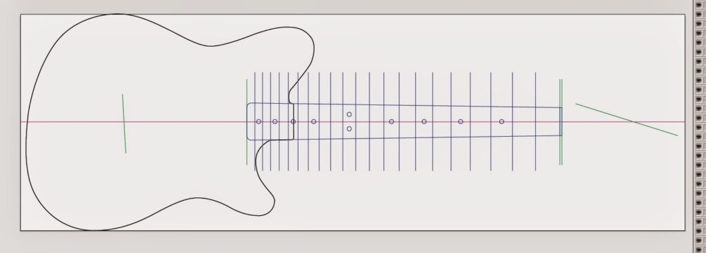 cuanto mide una guitarra