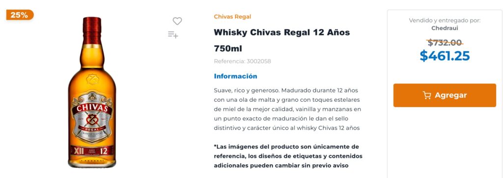 cuanto vale chivas