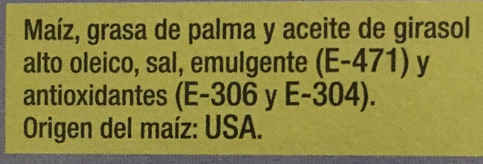 cuantos carbohidratos tienen las palomitas