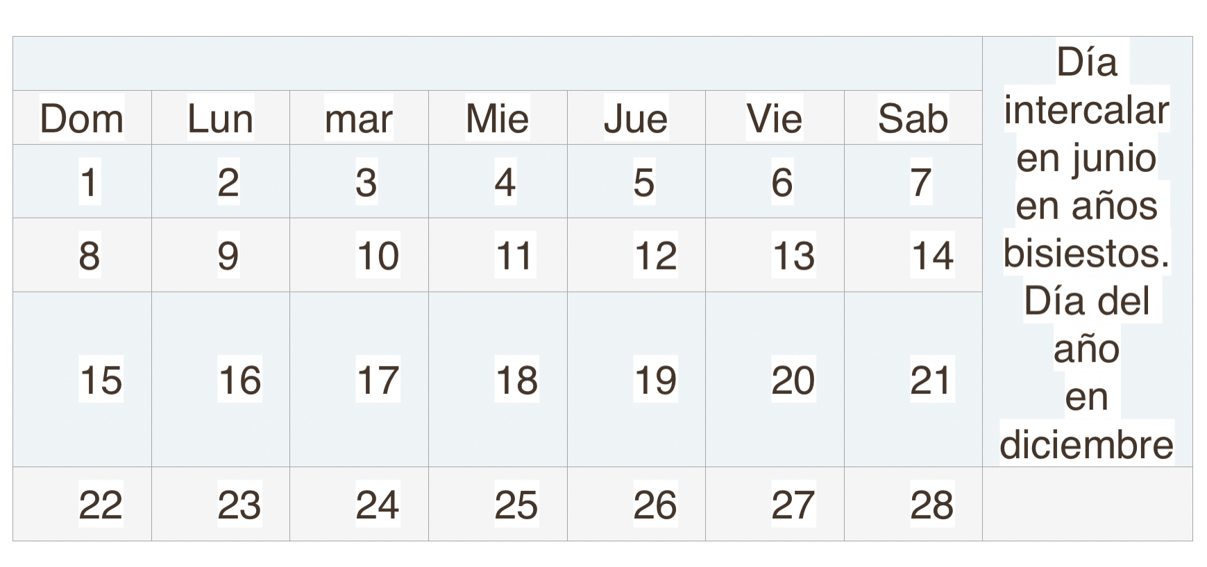 cuantos dias tiene junio
