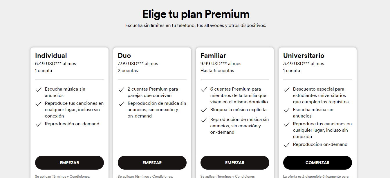 cuantos dispositivos spotify familiar