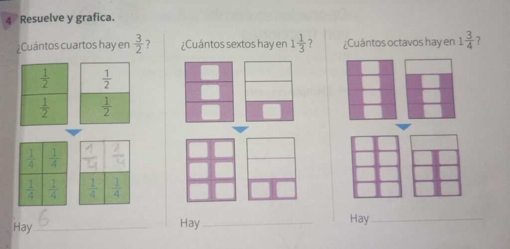 ¿Cuántos sextos tiene un entero? 2 cuantos sextos tiene un entero