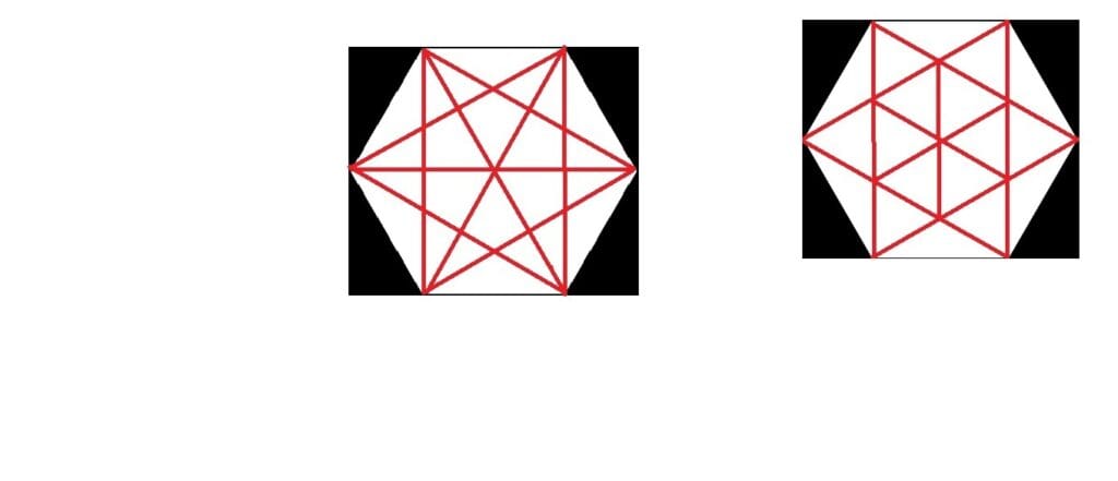 cuantos triangulos tiene un hexagono