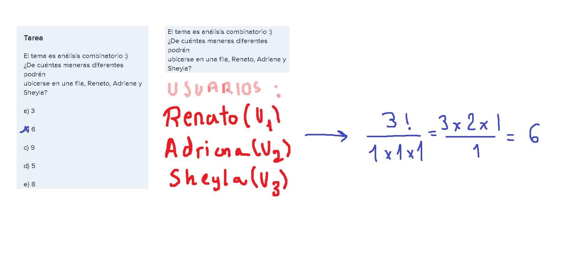 de cuantas maneras diferentes